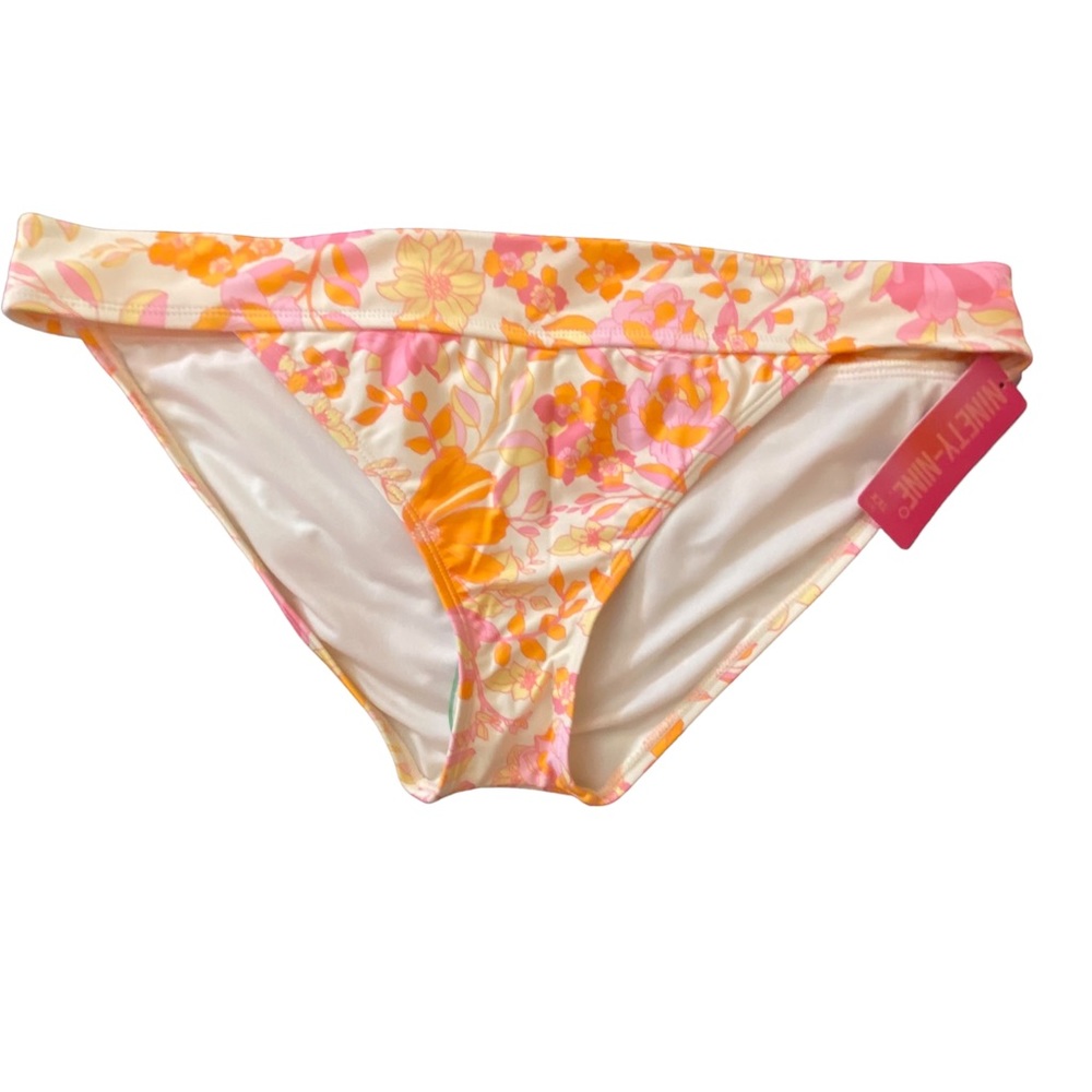 Juniors NWT Ninety-Nine Degrees Retro Bot Banded Hipster Swim Bottom Bikini XXL